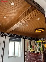trần nhựa giả gỗ đẹp hiện đại